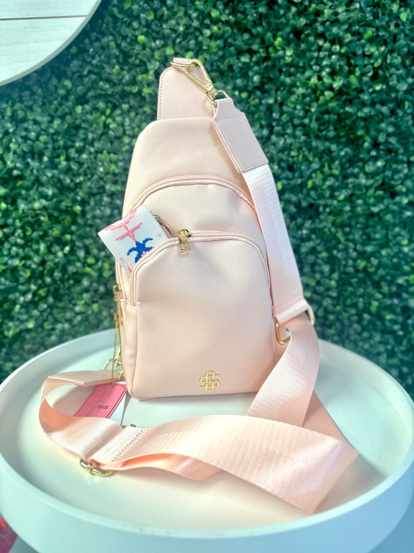 Simply Southern Sling Bag-Peach