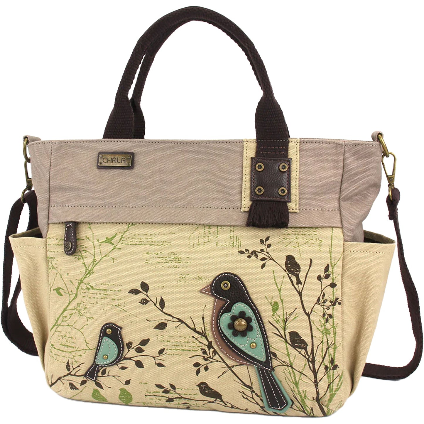 Chala Canvas Print Pocket Tote