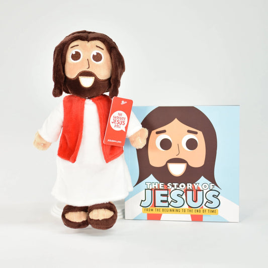 Plush 9”Jesus & Book Story of Jesus