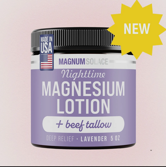 Magnesium Nighttime Lotion with Beef Tallow