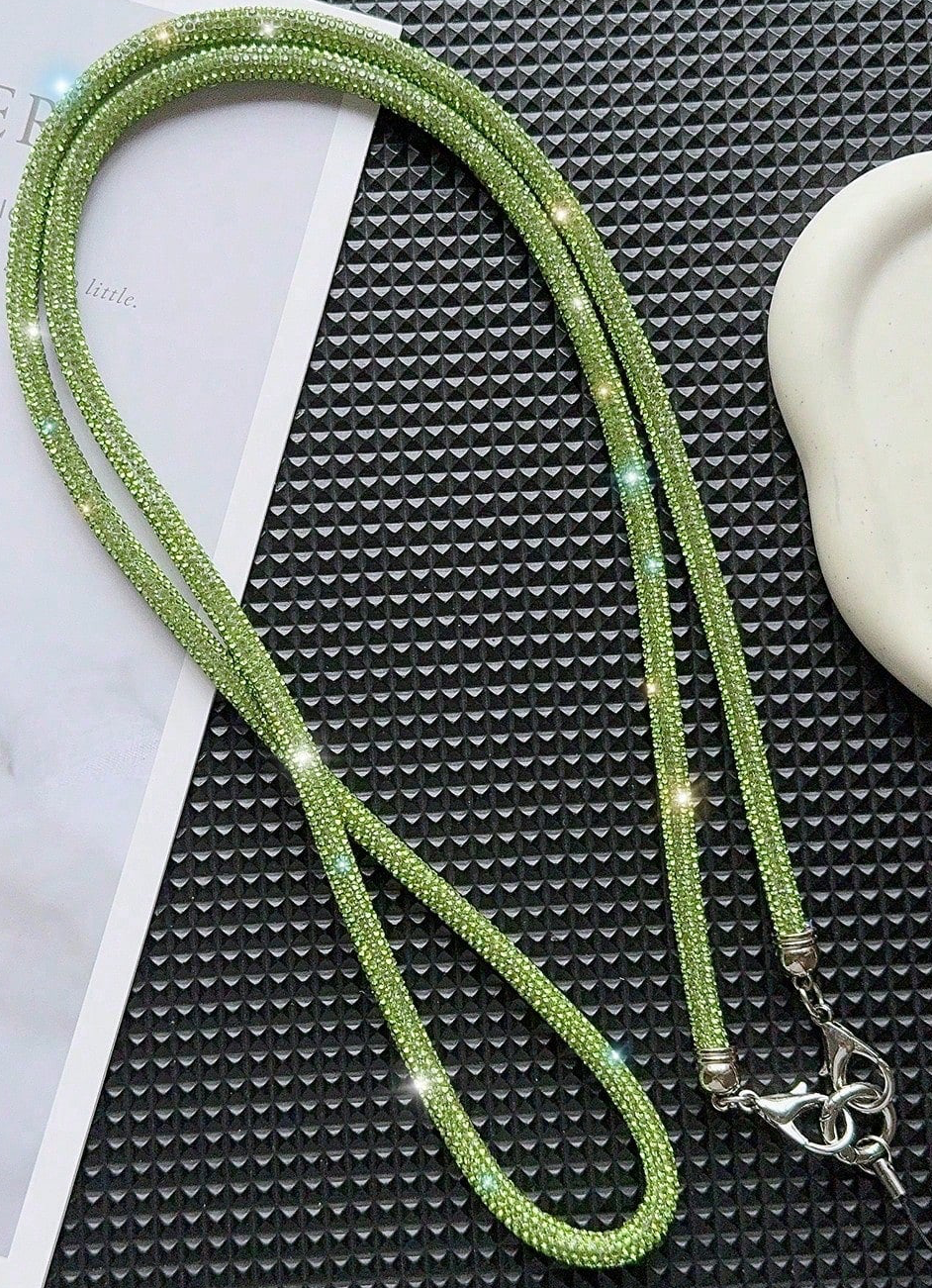 Rhinestone Strap Crossbody with Phone Tet