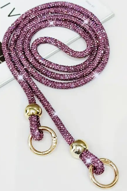 Rhinestone Strap Crossbody with Phone Tet