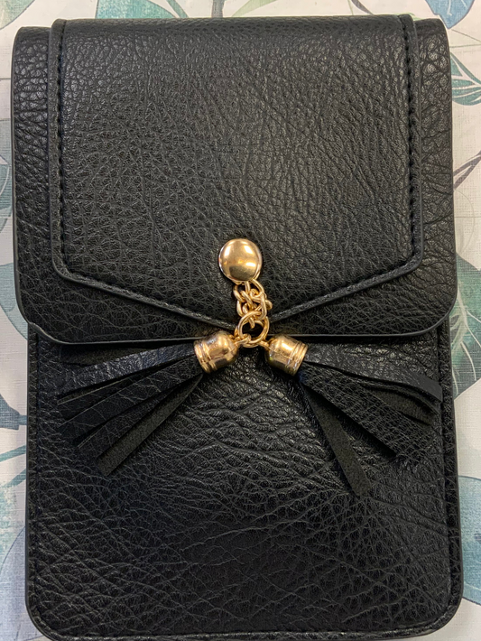 Crossbody Cell Phone Bag with Small Tassel