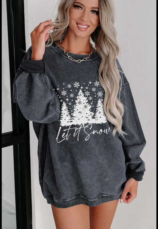 Lovesoft Christmas Tree Corded Sweatshirt