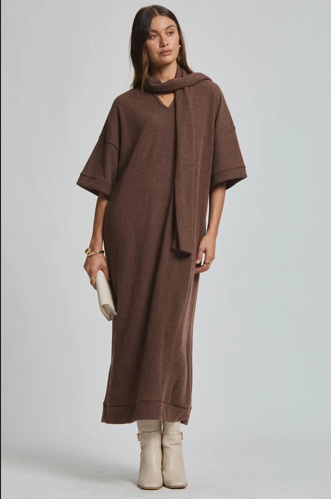 Dear Scarlett Relaxed Fit Ribbed Maxi Dress