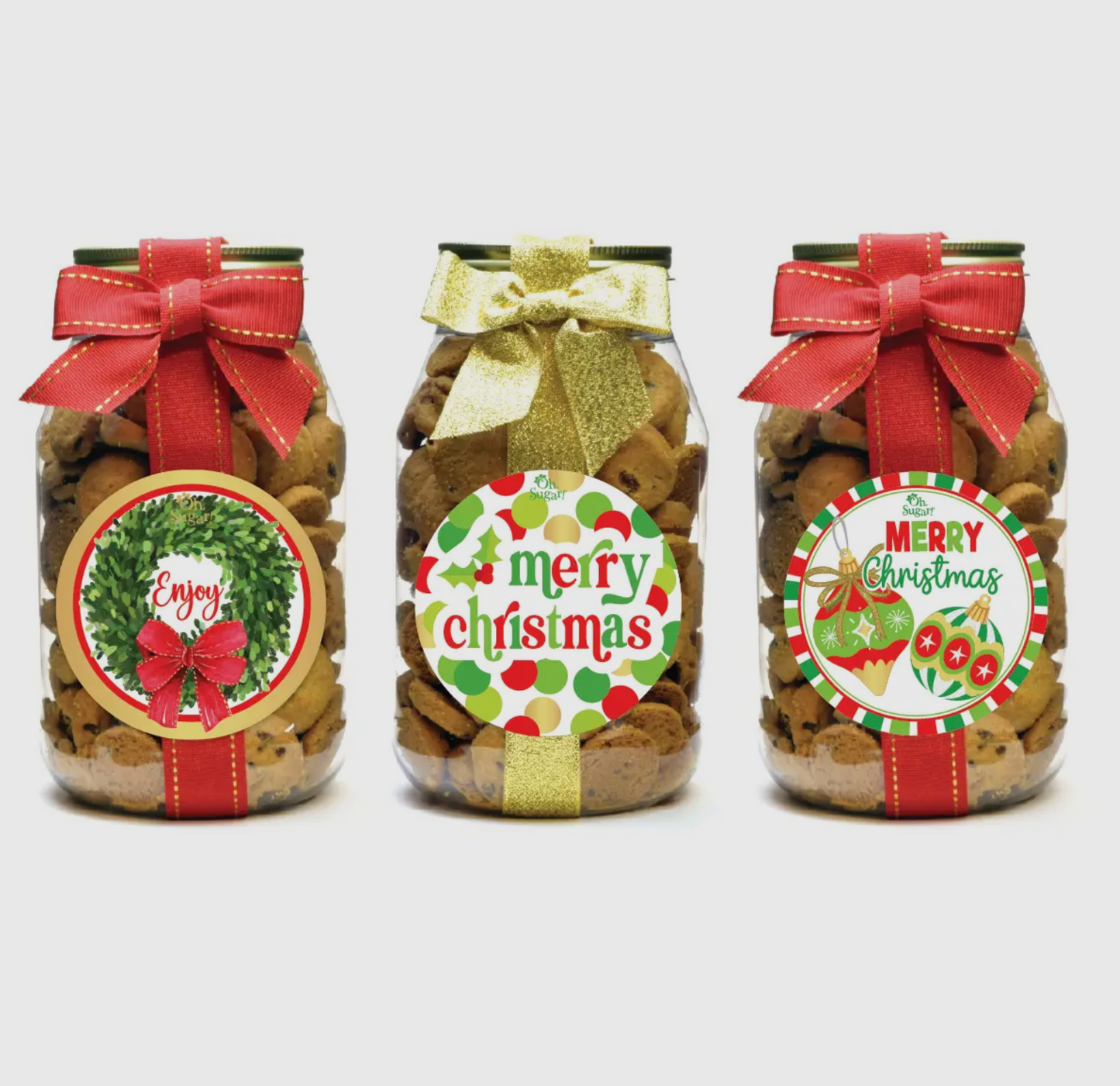 Christmas Cookie Quarter Jars of Goodness