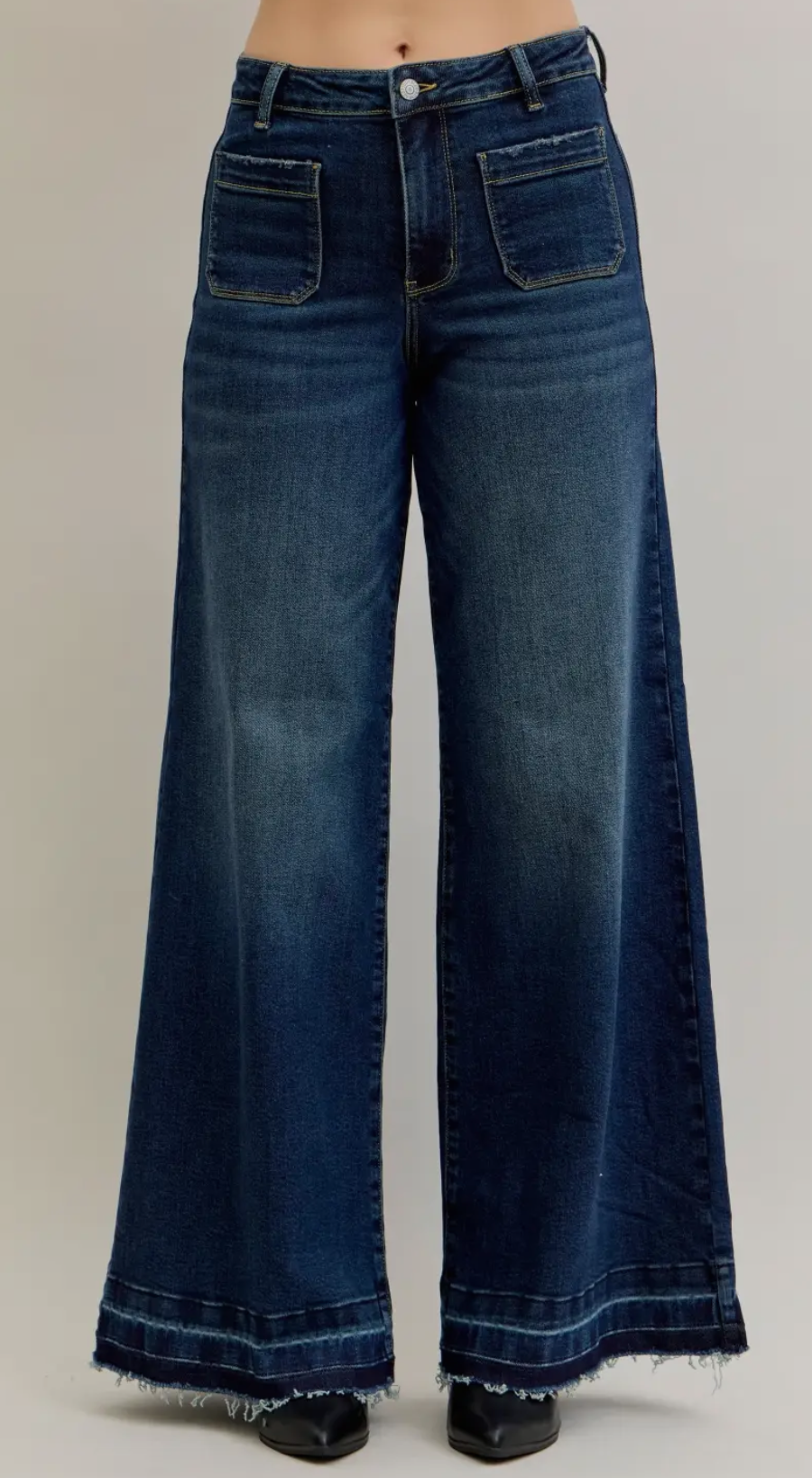Judy Blues High Waisted Front Pocket Palazzo