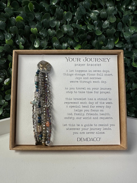 Demdaco Your Journey Prayer Bracelet-Gray