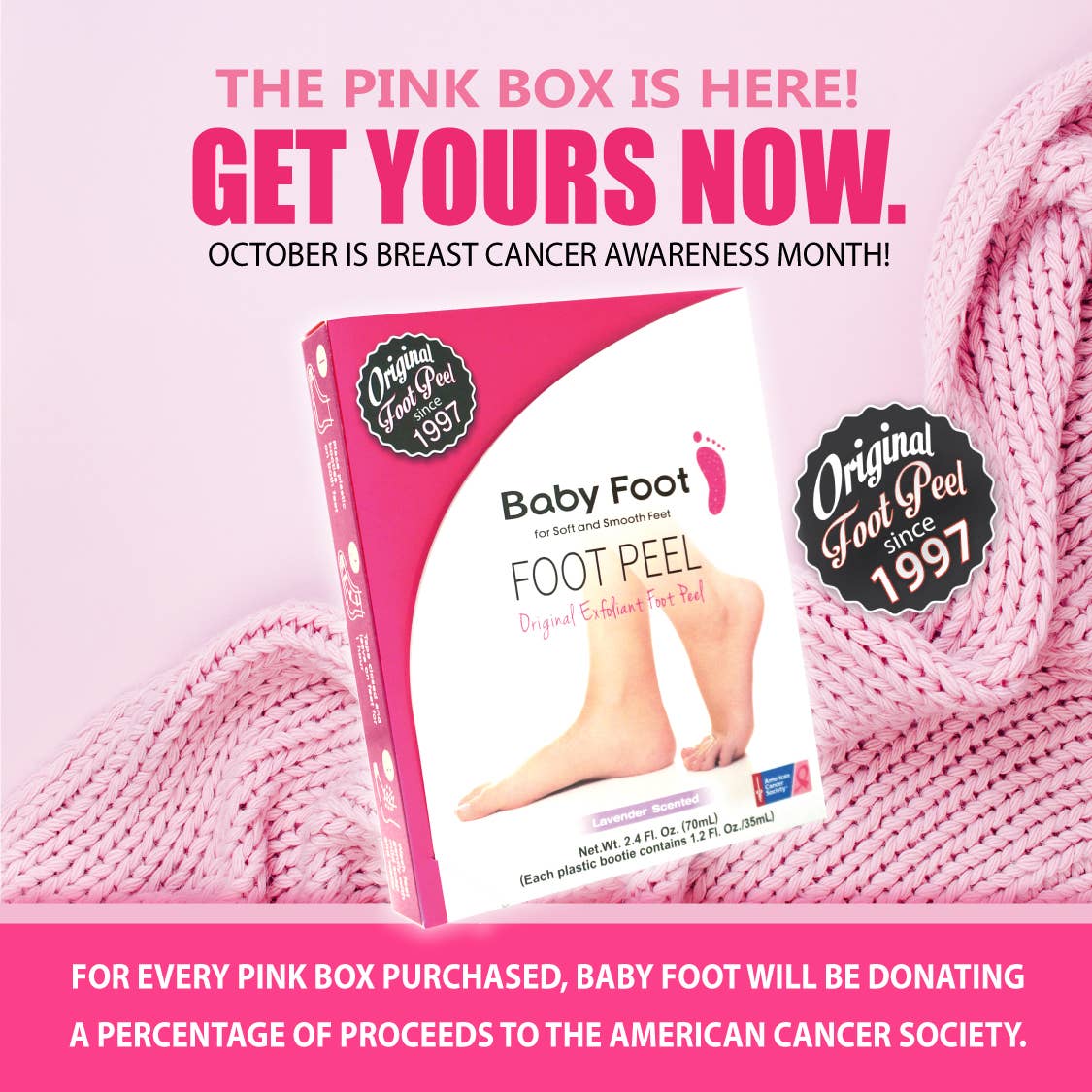 Baby Foot Limited-Edition Pink Box Peel