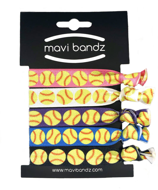 Hair Ties - softball
