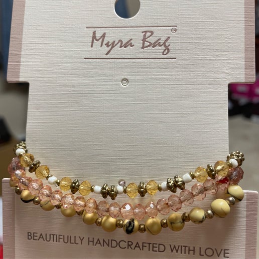 Myra Pink Heart Bracelet